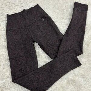 OFFLINE By Aerie Purple Heather The Hugger High Waisted Zipper Pocket Leggings